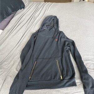 Aviator Nation Charcoal Hoodie with Gold Accents